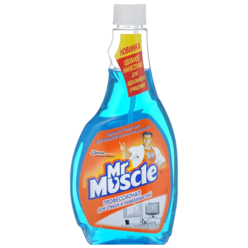 Засіб для миття скла MR.MUSCLE Професіонал Блакитний, без розпилювача, 500мл